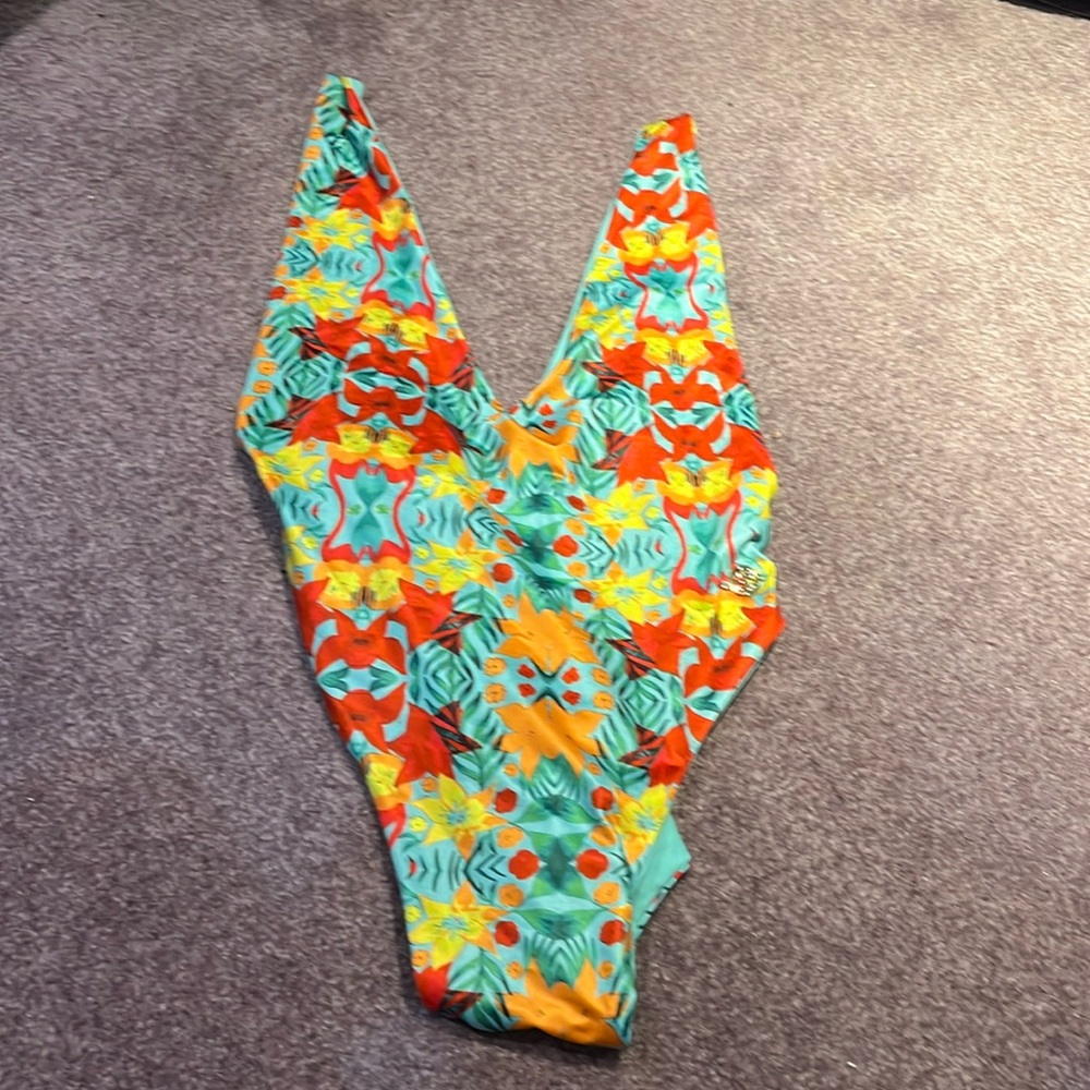 Floral Bathing suit reversable one piece